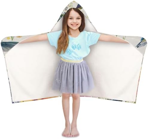 Watercolor Hummingbirds Personalized Kids Beach Towel