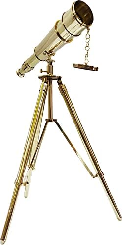 Home Decorative Solid Brass Spyglass Telescope with Brass Tripod