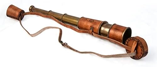 RII Antique Decor Spyglass with Leather Case