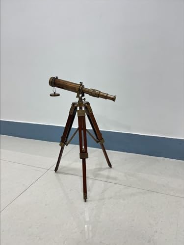 15 Inch Pure Brass Telescope with Wooden Tripod Stand