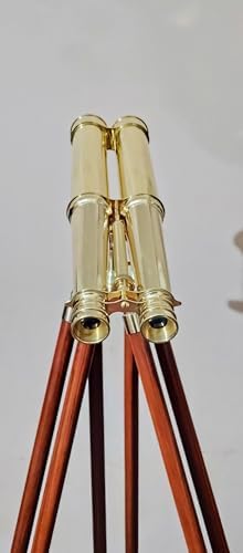 Antique Brass Nautical Telescope with Tripod for Outdoor Use