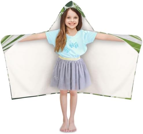 Green Shamrock Personalized Kids Beach Towel with Hood