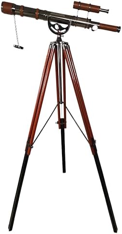 Antique Brass Telescope with Shiny Black Chrome Finish