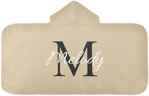 Custom Beige Hooded Kids Beach Towel for Boys Girls