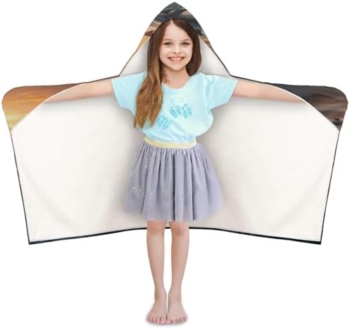 Dolphin Printing Hooded Towels for Kids 24 in x 50 in