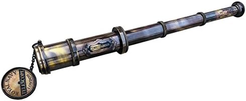 Vintage Brass Spyglass Telescope 15x Magnification
