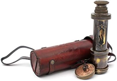 5MoonSun5 Pirate Brass Telescope with Lid
