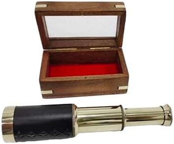 Marine Brass Telescope 6 Inch with Wooden Case