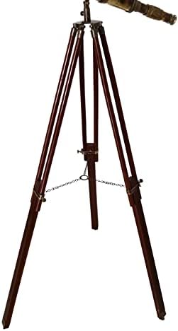 Antique Floor Standing Brass Telescope 52 Inches