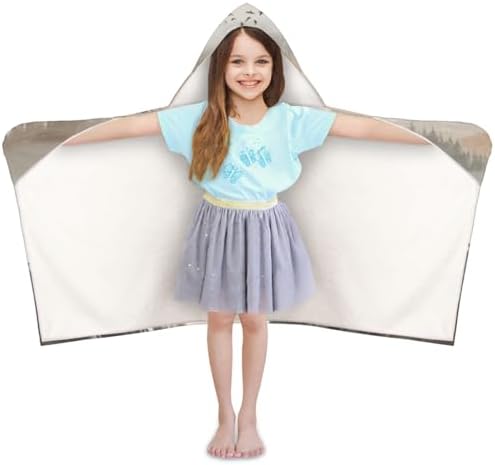 Forest Mountain Personalized Kids Beach Towel with Hood