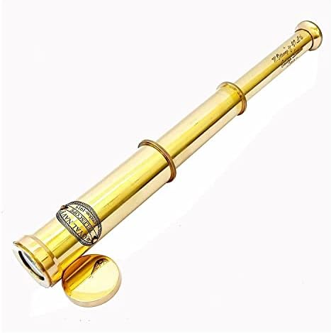 Heynz Pirate Monocular Brass Nautical Spyglass Telescope 12 Inch