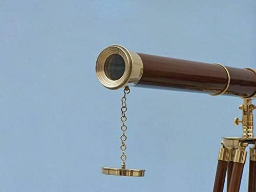 60 Inches Floor Standing Admirals Solid Brass Black Antique Marine Telescope