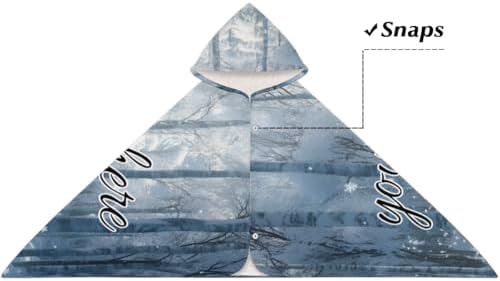 Winter Personalized Kids Beach Towel with Hood