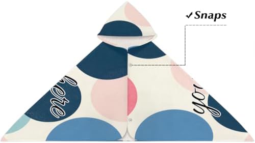 Colorful Dots Personalized Kids Beach Towel with Hood