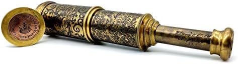 5MOONSUN5 Brass Telescope with Leather Case