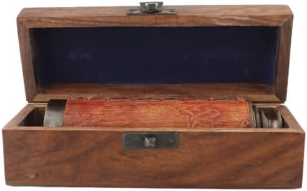 Antique Brass and Wood Telescope with 16 Inch Extension
