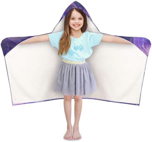Purple Personalized Kids Beach Towel with Butterfly Design