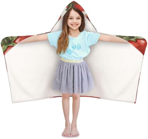 Tomatoes Personalized Kids Hooded Beach Towel for Boys Girls