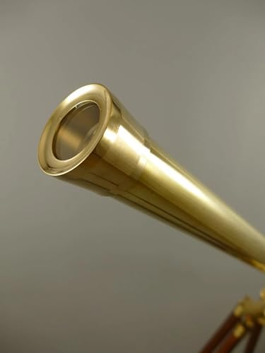 37 Inch Brass Telescope with Wooden Tripod