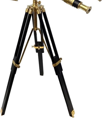 Floor Standing Black Tripod Chrome Finish Telescope