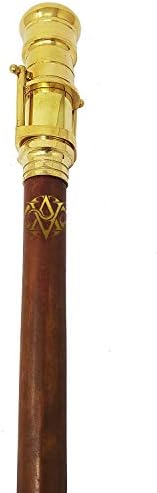 Unisex Wooden Walking Cane with Telescope