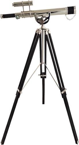 Nautical Brass Telescope with Wooden Tripod