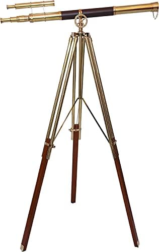 Nautical Royal Vintage Brass Double Barrel Telescope