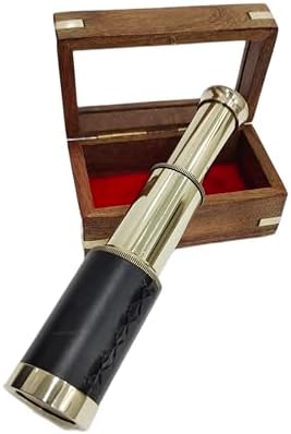 Marine Brass Telescope 6 Inch with Wooden Case