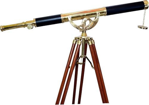 Vintage Shiny Brass Telescope Floor Stand