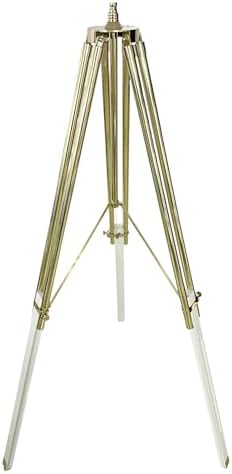 Nautical Brass Telescope with White Leather Wrap