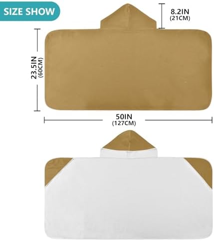 GAIGEO Khaki Kids Hooded Bath Towels