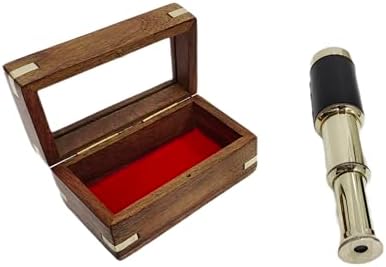 Marine Brass Telescope 6 Inch with Wooden Case