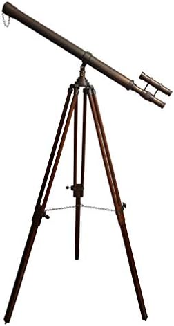 Marine Brass Antique Telescope with Wooden Tripod