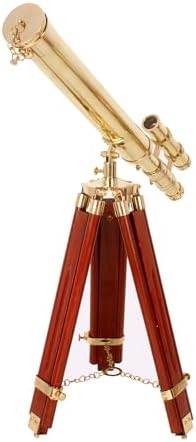 18 Inch Nautical Brass Telescope with Wooden Stand