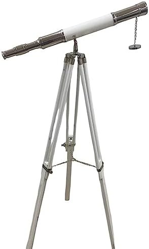 Handmade Retro Brass Telescope Floor Standing Decor
