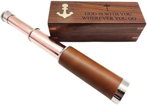 Vintage Brass Telescope 10 Inches in Box
