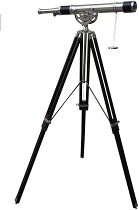 Navirock Antique Brass Telescope with Wooden Tripod