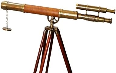 Antique Nautical Double Barrel Telescope