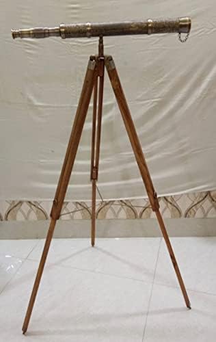 Decorative Nautical Floor Standing Brass Telescope 27 Inches