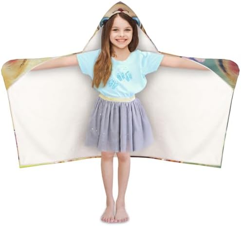 Personalized Tiger Kids Hooded Beach Towel for Boys Girls