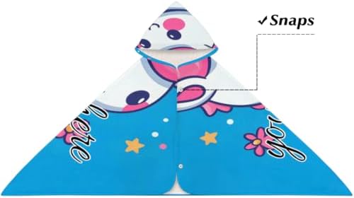 Personalized Unicorn Kids Hooded Beach Towel for Boys Girls