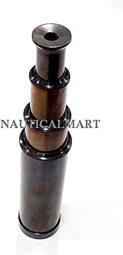 Solid Brass Brown Antique 15 Inch Spyglass Telescope