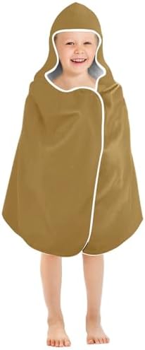 GAIGEO Khaki Kids Hooded Bath Towels
