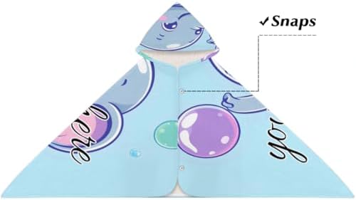 Blue Elephant Personalized Kids Beach Towel with Hood