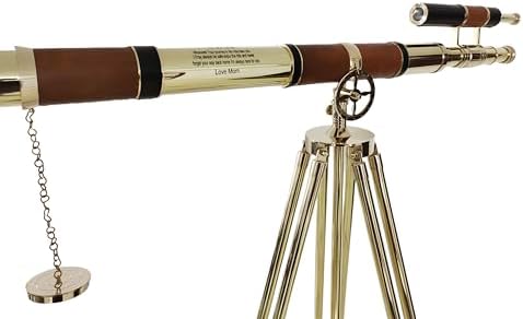 Nautical Brass Telescope with Heartfelt Quote