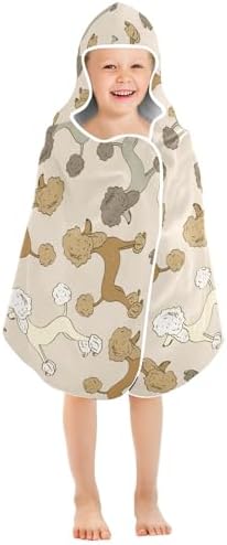Susiyo Kids Hooded Bath Towel with Poodle Design