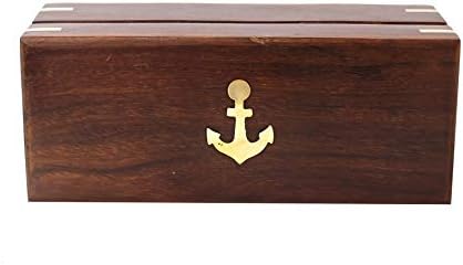 Nautical Vintage Copper Telescope with Wooden Box