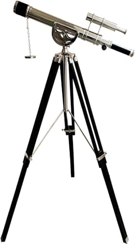 Nautical Brass Telescope with Wooden Tripod