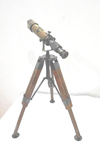 Antique Brass Nautical Telescope with Stand