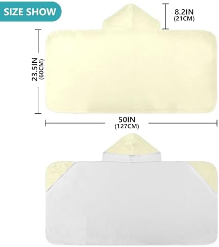GAIGEO Cream Kids Hooded Bath Towel Quick Dry